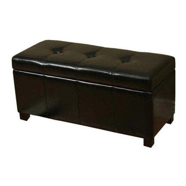 Warehouse Of Tiffany Warehouse Of Tiffany WT-M1157-WB BLACK Warehouse of Tiffany Ariel Black Leather Storage Bench WT-M1157-WB BLACK